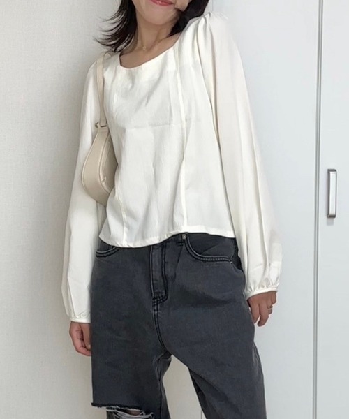 Flugge(フラッジー)の「バックリボンブラウス(シャツ/ブラウス・レディース・ブラック/アイボリー・FREE)」の22枚目の写真