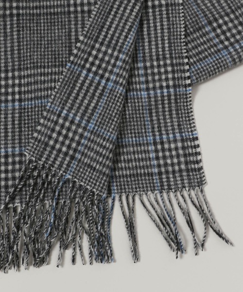 A part by(アパートバイ)の「カシミヤコンチェックストール(ストール/ショール・レディース・グレー/ブルー/イエロー・FREE)」の11枚目の写真