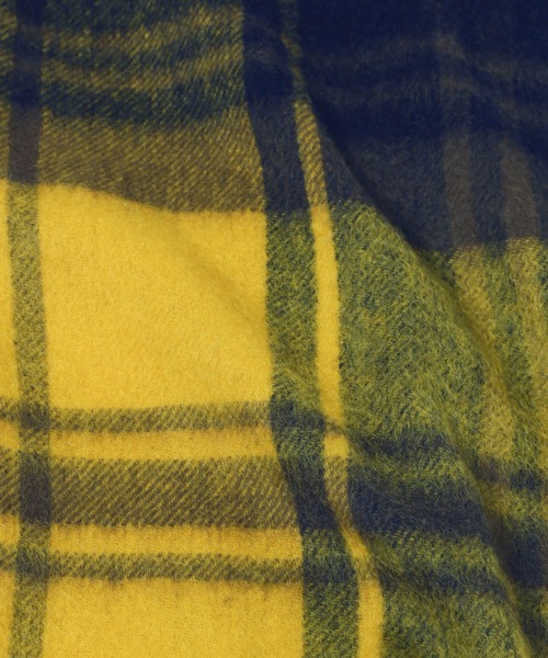 A part by(アパートバイ)の「カシミヤコンチェックストール(ストール/ショール・レディース・グレー/ブルー/イエロー・FREE)」の7枚目の写真