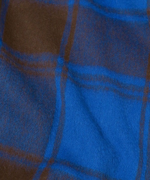 A part by(アパートバイ)の「カシミヤコンチェックストール(ストール/ショール・レディース・グレー/ブルー/イエロー・FREE)」の9枚目の写真