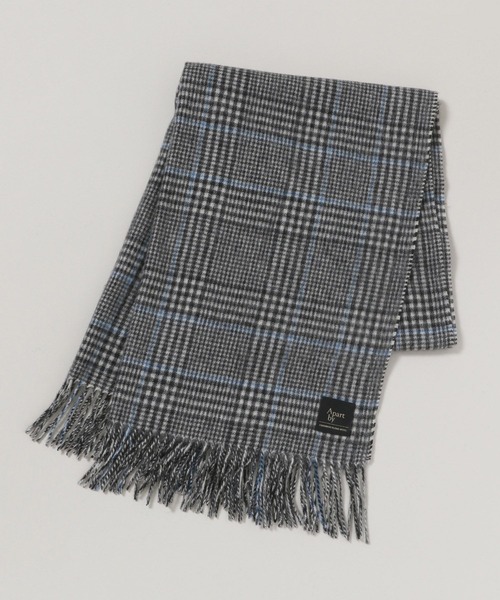 A part by(アパートバイ)の「カシミヤコンチェックストール(ストール/ショール・レディース・グレー/ブルー/イエロー・FREE)」の19枚目の写真