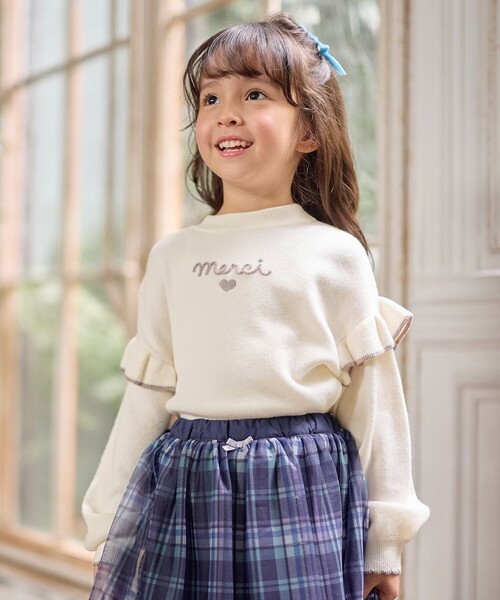 セール】肩フリル しあわせタッチニット（ニット/セーター）｜ANY