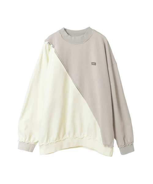 CONVERSE TOKYO(コンバーストウキョウ)の「【HL】BI-COLOR ZIP DESIGN SWEAT(スウェット・レディース・グレー/ネイビー/ブラウン・FREE)」の2枚目の写真