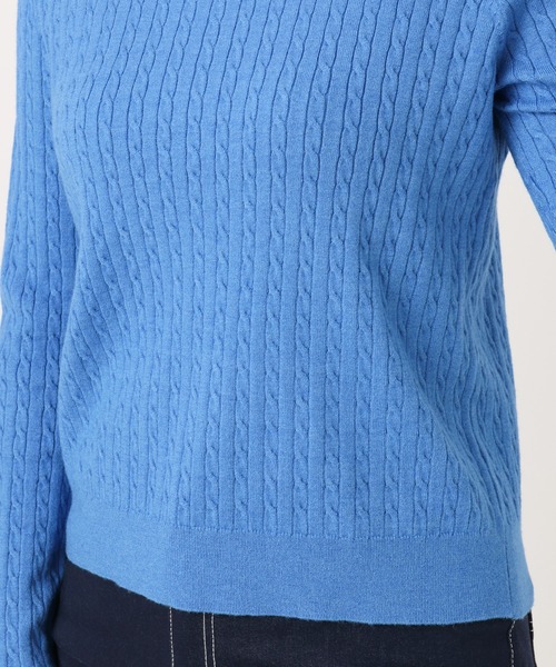 OFUON le MK（オフオンルエムケー）の「【2025AW】ミニケーブル柄ニット/洗える/WEB限定サイズあり（ニット/セーター・レディース・ブルー/ライトグレー/ネイビー・36/38）」の20枚目の写真