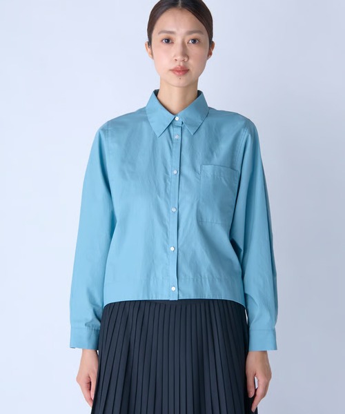 c/est（シーエ）の「c/est/シーエ ANITA ロングスリーブシャツ（シャツ/ブラウス・レディース・ブラック/オフホワイト/ブルー・FREE）」の7枚目の写真