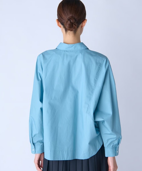 c/est（シーエ）の「c/est/シーエ ANITA ロングスリーブシャツ（シャツ/ブラウス・レディース・ブラック/オフホワイト/ブルー・FREE）」の8枚目の写真