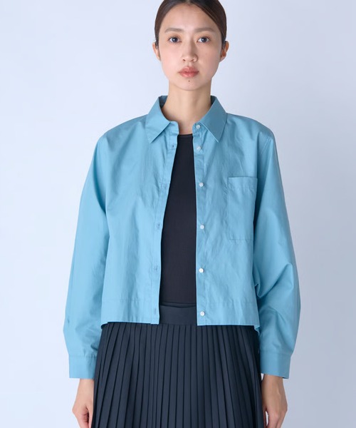 c/est（シーエ）の「c/est/シーエ ANITA ロングスリーブシャツ（シャツ/ブラウス・レディース・ブラック/オフホワイト/ブルー・FREE）」の9枚目の写真