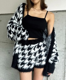 EGOIST | 千鳥柄シャギーニットカーディガン(カーディガン/ボレロ)