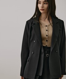 UNITED TOKYO ダブルブレストジャケット ブラック アウターブルゾン UNITED TOKYO ダブルブレストジャケット ブラック アウターブルゾン