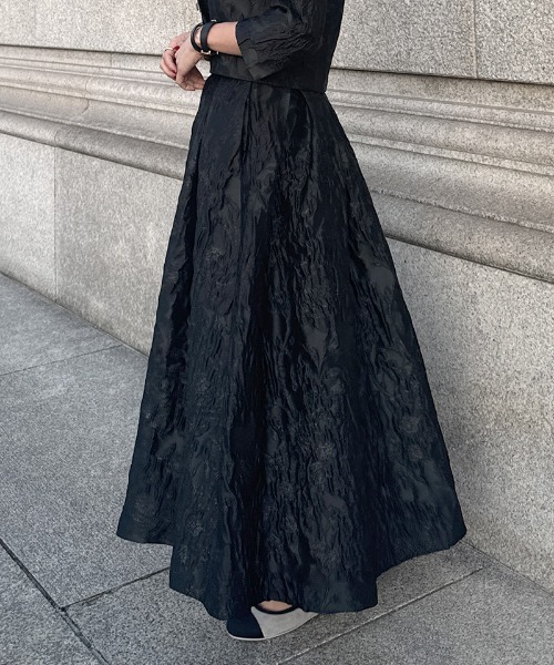 JENNE(ジェンヌ)の「ジャガードクラシカルスカート(スカート・レディース・アイボリー/ブラック・LARGE/MEDIUM/SMALL)」の9枚目の写真