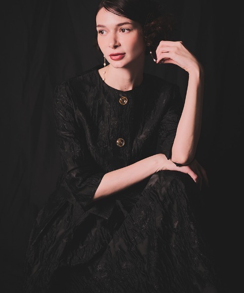 JENNE(ジェンヌ)の「ジャガードクラシカルスカート(スカート・レディース・アイボリー/ブラック・LARGE/MEDIUM/SMALL)」の12枚目の写真
