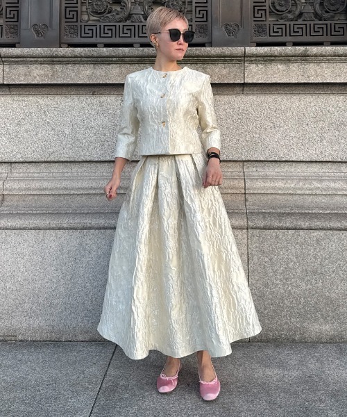 JENNE(ジェンヌ)の「ジャガードクラシカルスカート(スカート・レディース・アイボリー/ブラック・LARGE/MEDIUM/SMALL)」の13枚目の写真