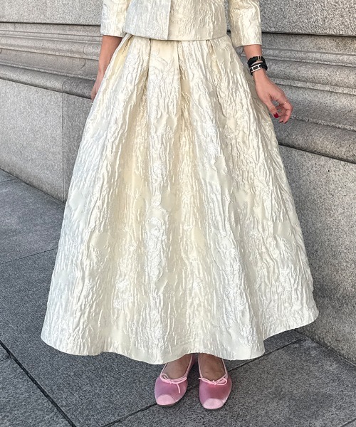 JENNE(ジェンヌ)の「ジャガードクラシカルスカート(スカート・レディース・アイボリー/ブラック・LARGE/MEDIUM/SMALL)」の14枚目の写真