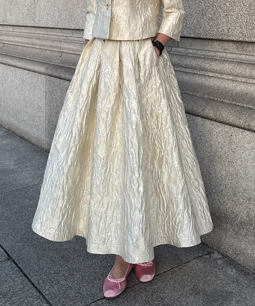 JENNE(ジェンヌ)の「ジャガードクラシカルスカート(スカート・レディース・アイボリー/ブラック・LARGE/MEDIUM/SMALL)」の18枚目の写真
