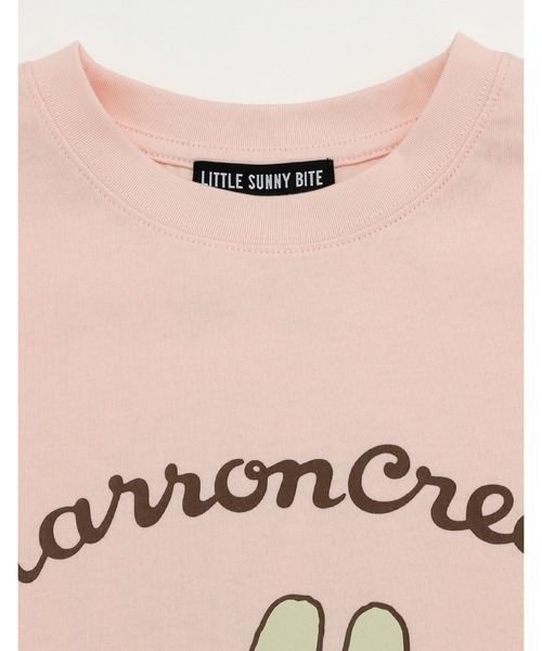 Little sunny bite(リトルサニーバイト)の「【RES】【Little Sunny Bite】MARRONCREAM x little sunny bite big tee(Tシャツ/カットソー・レディース・ホワイト/ピンク/ブラック・MEDIUM/SMALL)」の4枚目の写真
