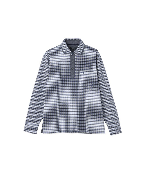 McGREGOR(マックレガー)の「ミニチェックソフト 長袖ポロ(ポロシャツ・メンズ・コバルトブルー/ワイン/チャコールグレー・L/M)」の15枚目の写真