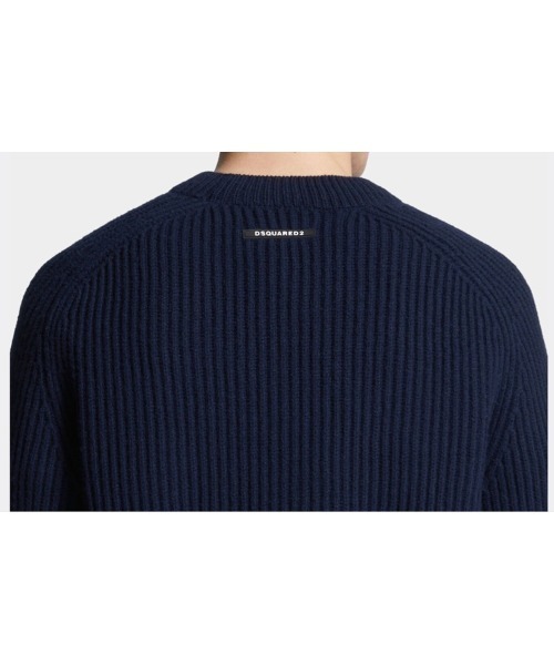 DSQUARED2(ディースクエアード)の「Chunky Knit Sweater/0252(ニット/セーター・メンズ・ネイビー・S/M/L)」の3枚目の写真