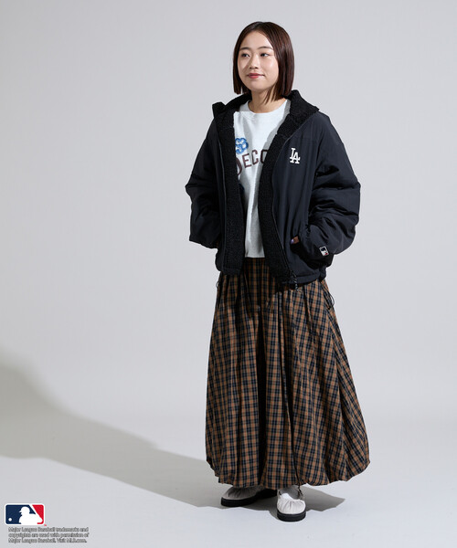 FREAK'S STORE（フリークスストア）の「MLB/エムエルビー MLB リバーシブルボアブルゾン/ボアフリース 限定展開（ブルゾン・レディース・ブラック/ブラウン/ネイビー・FREE）」の12枚目の写真