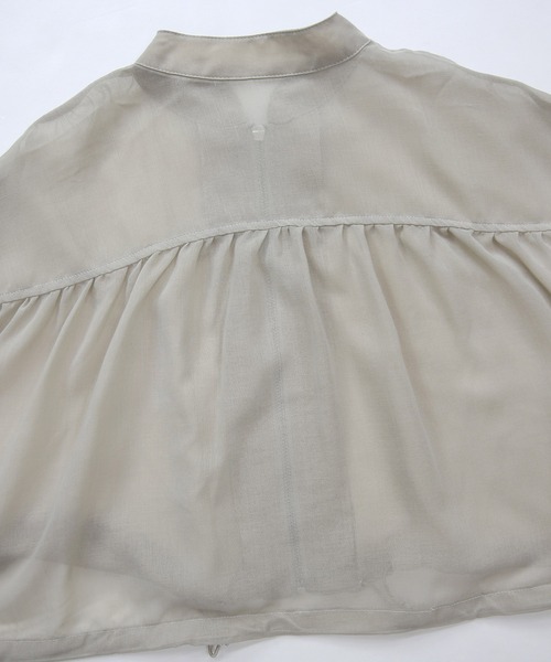 and it_（アンドイット）の「キャンディスリーブシアーブルゾン（ブルゾン・レディース・グレイッシュベージュ/ブラック・FREE）」の18枚目の写真