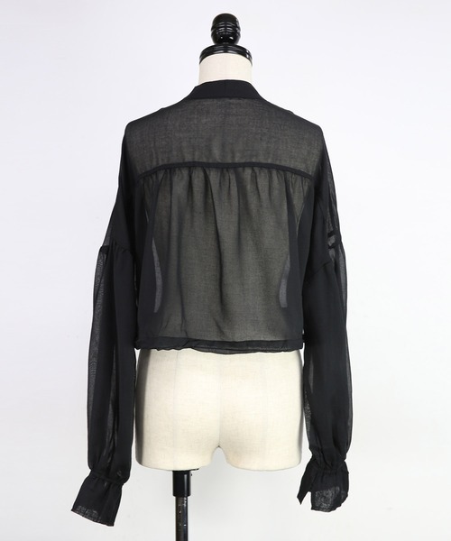 and it_（アンドイット）の「キャンディスリーブシアーブルゾン（ブルゾン・レディース・グレイッシュベージュ/ブラック・FREE）」の22枚目の写真