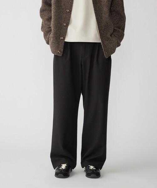 シップス（SHIPS）/City Ambient Products: ソフト ツイード ライク 2タック ワイド スラックス セール】City Ambient Products: ソフト ツイード ライク 2タック