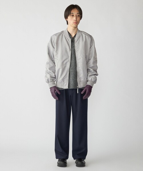 City Ambient Products（シティアンビエントプロダクツ）の「City Ambient Products: ソフト ツイード ライク 2タック ワイド スラックス（スラックス・メンズ・ネイビー/グレー/ブラック・SMALL/MEDIUM/LARGE）」の4枚目の写真