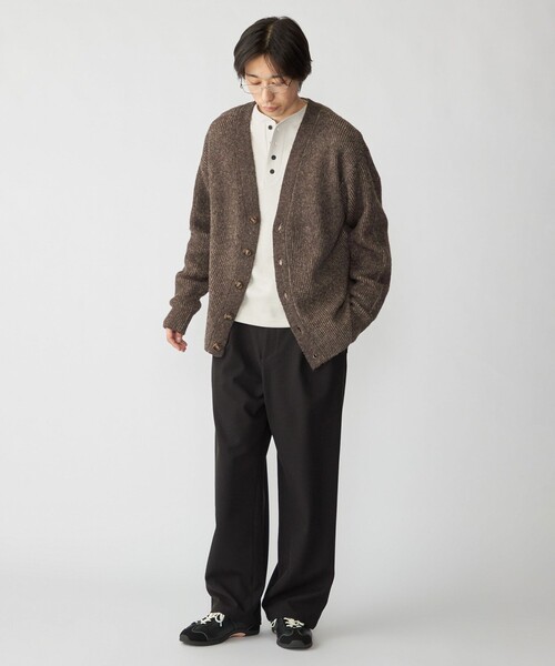 City Ambient Products（シティアンビエントプロダクツ）の「City Ambient Products: ソフト ツイード ライク 2タック ワイド スラックス（スラックス・メンズ・ネイビー/グレー/ブラック・SMALL/MEDIUM/LARGE）」の9枚目の写真