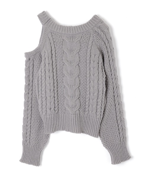 M DOLLY(エムドリー)の「open shoulder viola knit tops/オープンショルダーヴィオラニットトップス(ニット/セーター・レディース・グレー/ブラック/アイボリー・FREE)」の20枚目の写真