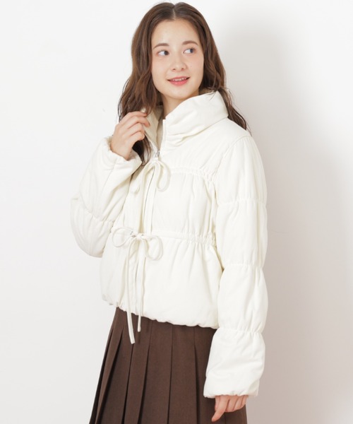 JILL by JILL STUART（ジルバイジルスチュアート）の「◇中綿リボンブルゾン（ブルゾン・レディース・ピンク/ホワイト・SMALL/MEDIUM）」の6枚目の写真