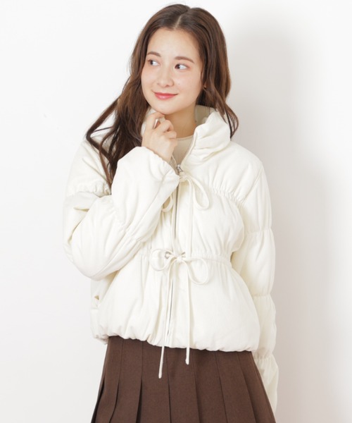 JILL by JILL STUART（ジルバイジルスチュアート）の「◇中綿リボンブルゾン（ブルゾン・レディース・ピンク/ホワイト・SMALL/MEDIUM）」の5枚目の写真