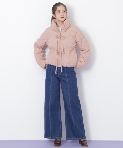 JILL by JILL STUART（ジルバイジルスチュアート）の「◇中綿リボンブルゾン（ブルゾン・レディース・ピンク/ホワイト・SMALL/MEDIUM）」の18枚目の写真