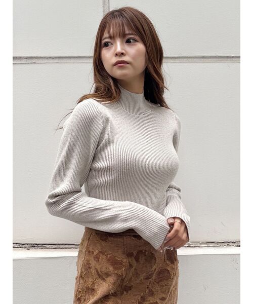 MURUA(ムルーア)の「バイカラーラメクロップドニット(ニット/セーター・レディース・ブラック/ブルー/ボルドー/アイボリー・FREE)」の14枚目の写真