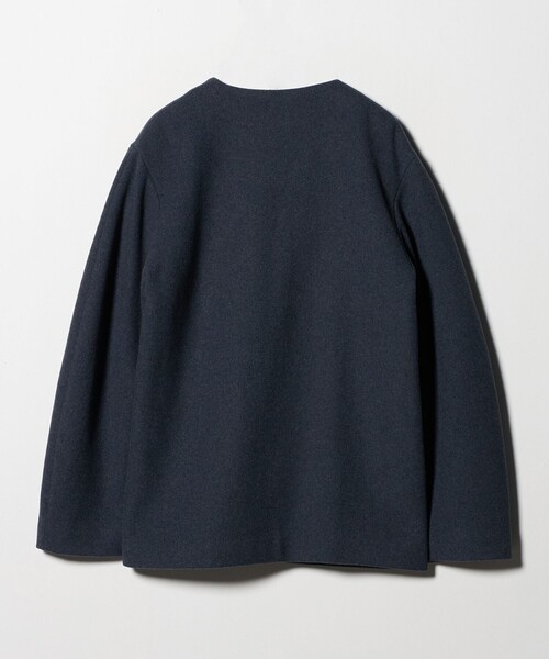 A DAY IN THE LIFE UNITED ARROWS(アデイインザライフユナイテッドアローズ)の「キーネック ショートコート <A DAY IN THE LIFE>(ノーカラーコート・レディース・ロイヤルブルー/オフホワイト/ブラック・FREE)」の21枚目の写真