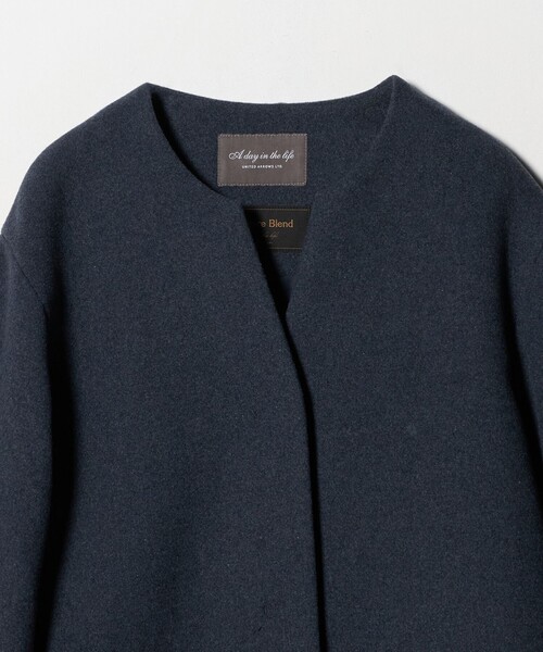 A DAY IN THE LIFE UNITED ARROWS(アデイインザライフユナイテッドアローズ)の「キーネック ショートコート <A DAY IN THE LIFE>(ノーカラーコート・レディース・ロイヤルブルー/オフホワイト/ブラック・FREE)」の22枚目の写真
