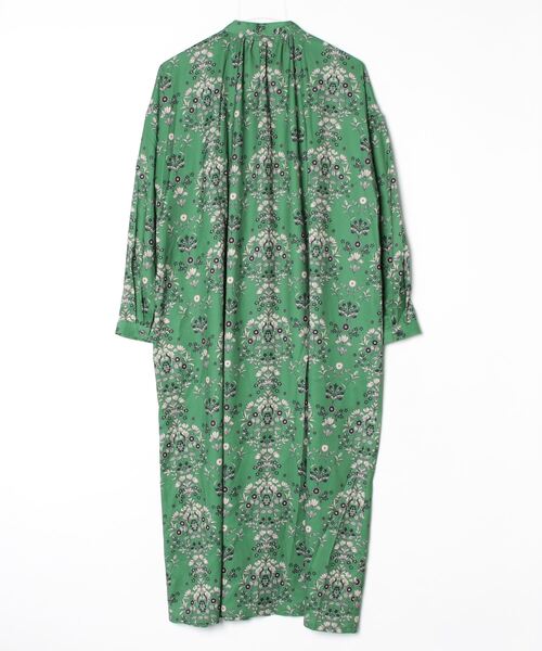 sandy（サンディー）の「植物柄スタンドカラーワンピース（ワンピース・レディース・ブラック/グリーン・FREE）」の3枚目の写真