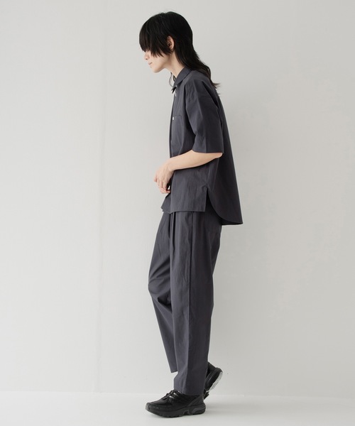 RYU（リュー）の「Omi-zarashi half-sleeve over shirt（シャツ/ブラウス・メンズ・サックスブルー/スミクロ・2/4）」の7枚目の写真