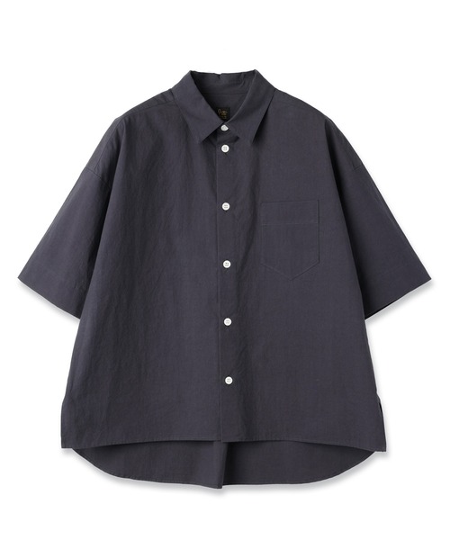 RYU（リュー）の「Omi-zarashi half-sleeve over shirt（シャツ/ブラウス・メンズ・サックスブルー/スミクロ・2/4）」の9枚目の写真