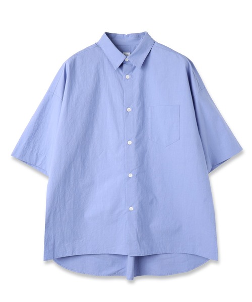 RYU（リュー）の「Omi-zarashi half-sleeve over shirt（シャツ/ブラウス・メンズ・サックスブルー/スミクロ・2/4）」の10枚目の写真