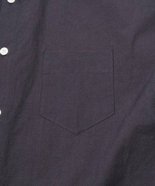 RYU（リュー）の「Omi-zarashi half-sleeve over shirt（シャツ/ブラウス・メンズ・サックスブルー/スミクロ・2/4）」の12枚目の写真