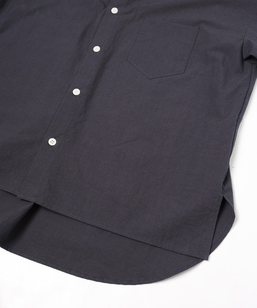 RYU（リュー）の「Omi-zarashi half-sleeve over shirt（シャツ/ブラウス・メンズ・サックスブルー/スミクロ・2/4）」の13枚目の写真