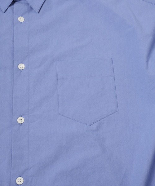 RYU（リュー）の「Omi-zarashi half-sleeve over shirt（シャツ/ブラウス・メンズ・サックスブルー/スミクロ・2/4）」の15枚目の写真