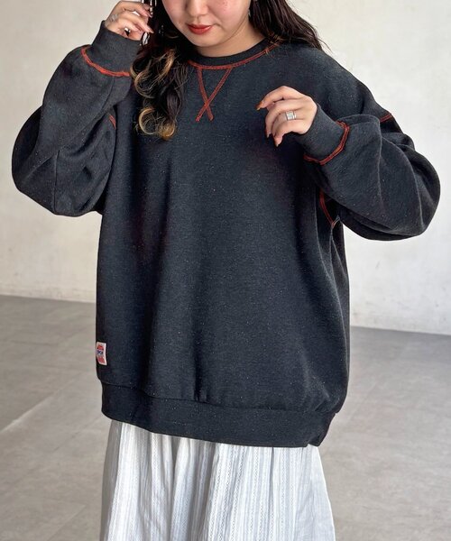 CPCM（シーピーシーエム）の「カラーネップ裏起毛スウェット（スウェット・レディース・チャコールグレー/アイボリー/ブラウン・FREE）」の14枚目の写真