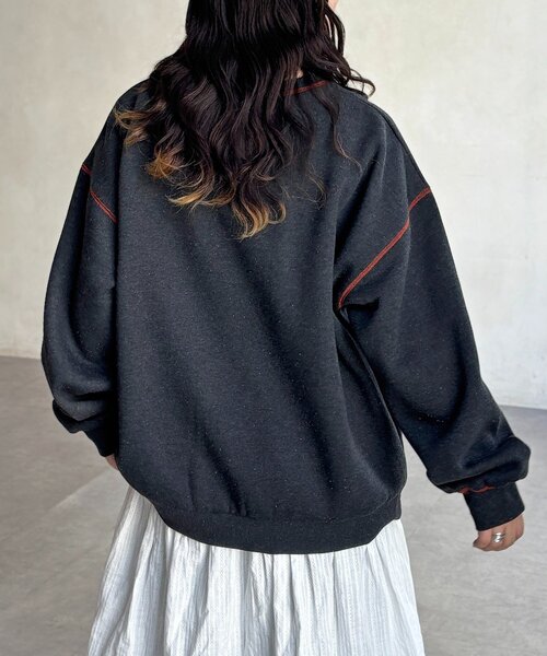 CPCM（シーピーシーエム）の「カラーネップ裏起毛スウェット（スウェット・レディース・チャコールグレー/アイボリー/ブラウン・FREE）」の16枚目の写真