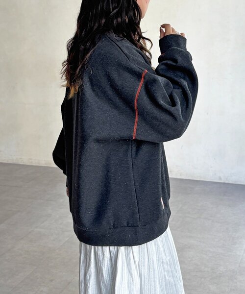 CPCM（シーピーシーエム）の「カラーネップ裏起毛スウェット（スウェット・レディース・チャコールグレー/アイボリー/ブラウン・FREE）」の17枚目の写真