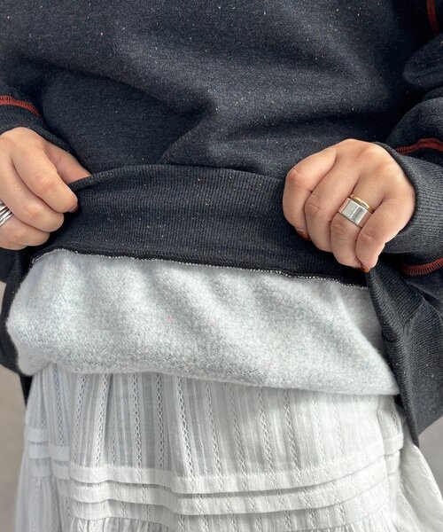 CPCM（シーピーシーエム）の「カラーネップ裏起毛スウェット（スウェット・レディース・チャコールグレー/アイボリー/ブラウン・FREE）」の22枚目の写真
