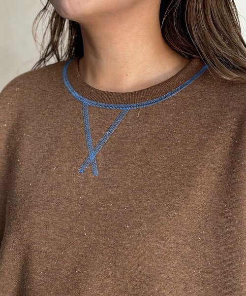 CPCM（シーピーシーエム）の「カラーネップ裏起毛スウェット（スウェット・レディース・チャコールグレー/アイボリー/ブラウン・FREE）」の10枚目の写真