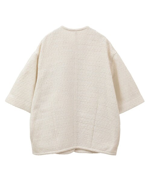 新品未使用　定価4万　クラネ　HALF SLEEVE TWEED JACKET セール】【CLANE/クラネ】HALF SLEEVE TWEED JACKET/ハーフスリーブ