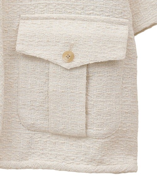 セール】【CLANE/クラネ】HALF SLEEVE TWEED JACKET/ハーフスリーブ