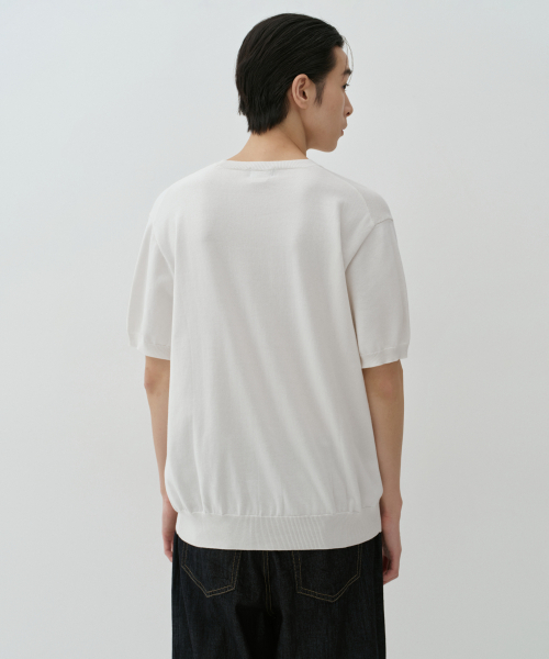 MUSINSA STANDARD（ムシンサスタンダード）の「ウォッシャブルスーピマコットンクルーネック半袖ニット[アイボリー]（ニット/セーター・メンズ・その他・SMALL/LARGE/X-LARGE/XX-LARGE）」の11枚目の写真
