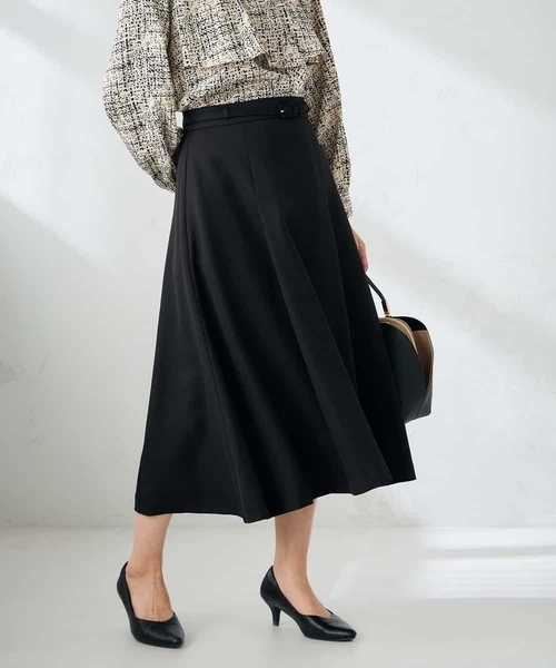 a.v.v（アーヴェヴェ）の「【洗える/イージーケア/ストレッチ】パウダーツイルフレアスカート（スカート・レディース・ブラック/ブラウン・36/40/38）」の13枚目の写真